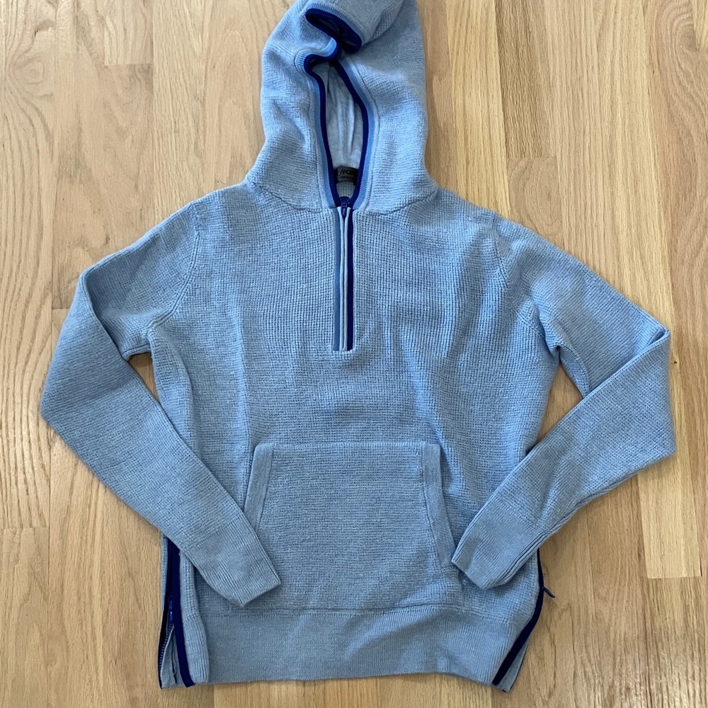 Woman’s G/Fore blue wool hooded golf sweater Small